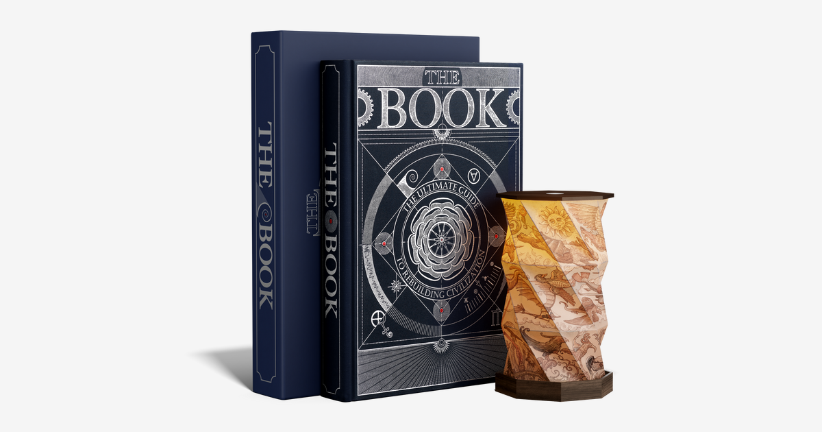 The Collector Light Set. The Book in a Gift Box & Twisted lamp