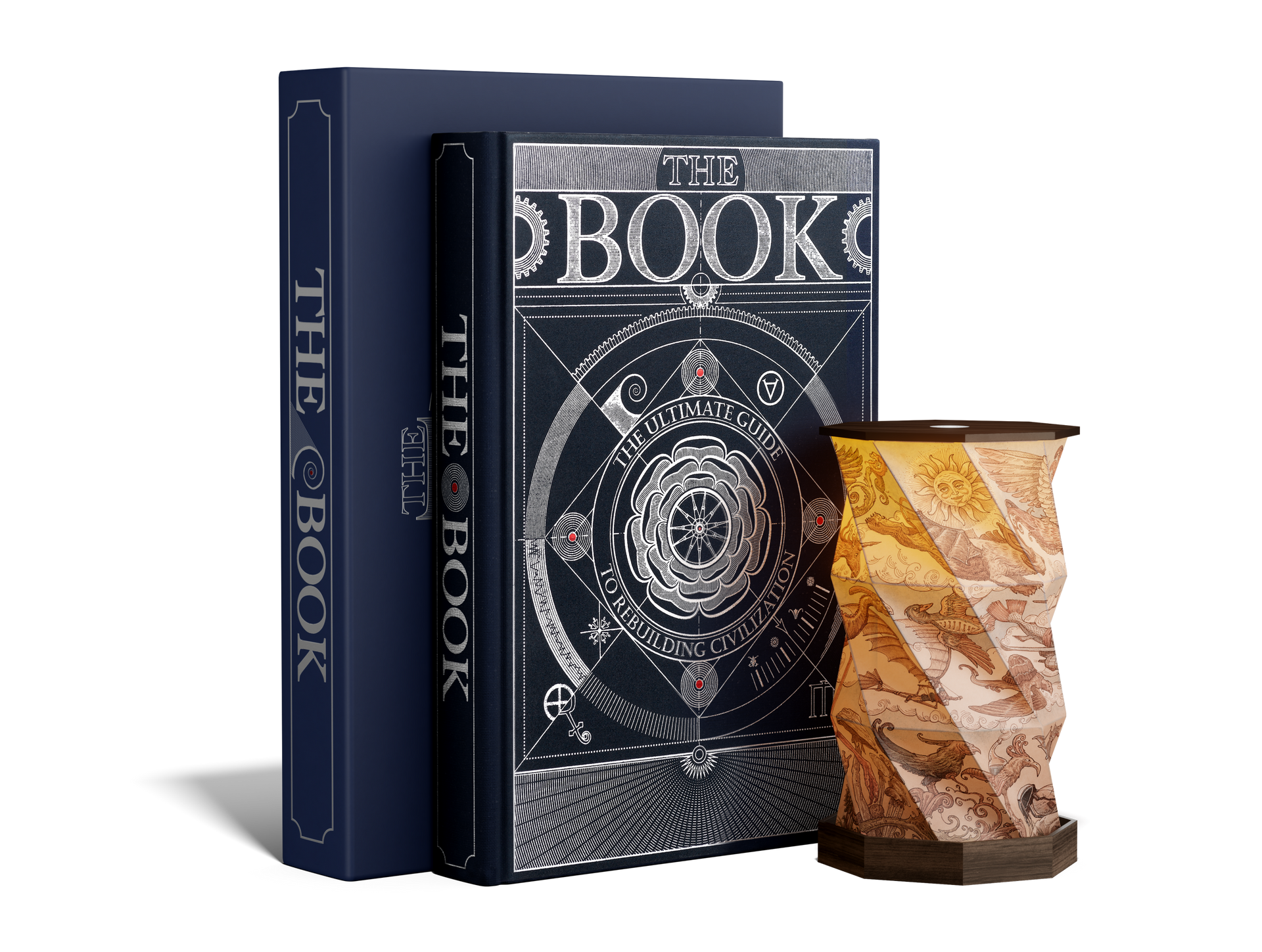 The Collector Light Set. The Book in a Gift Box & Twisted lamp