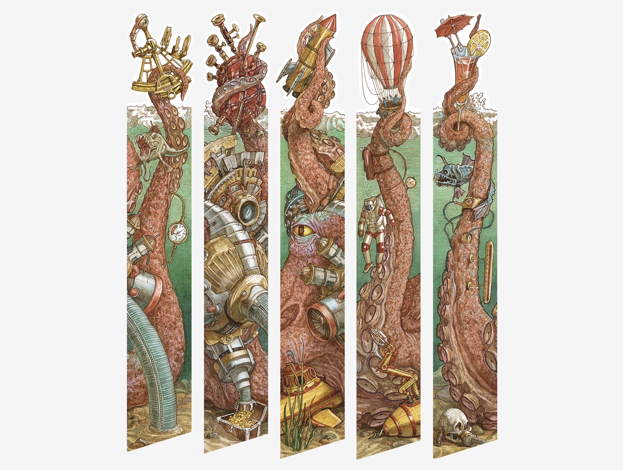 Octopolis Bookmark Set (5 Pack) - Hungry Minds