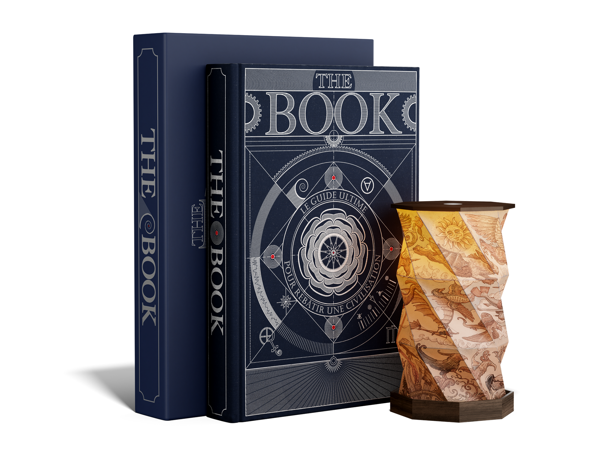 The Collector Light Set. The Book in a Gift Box & Twisted lamp
