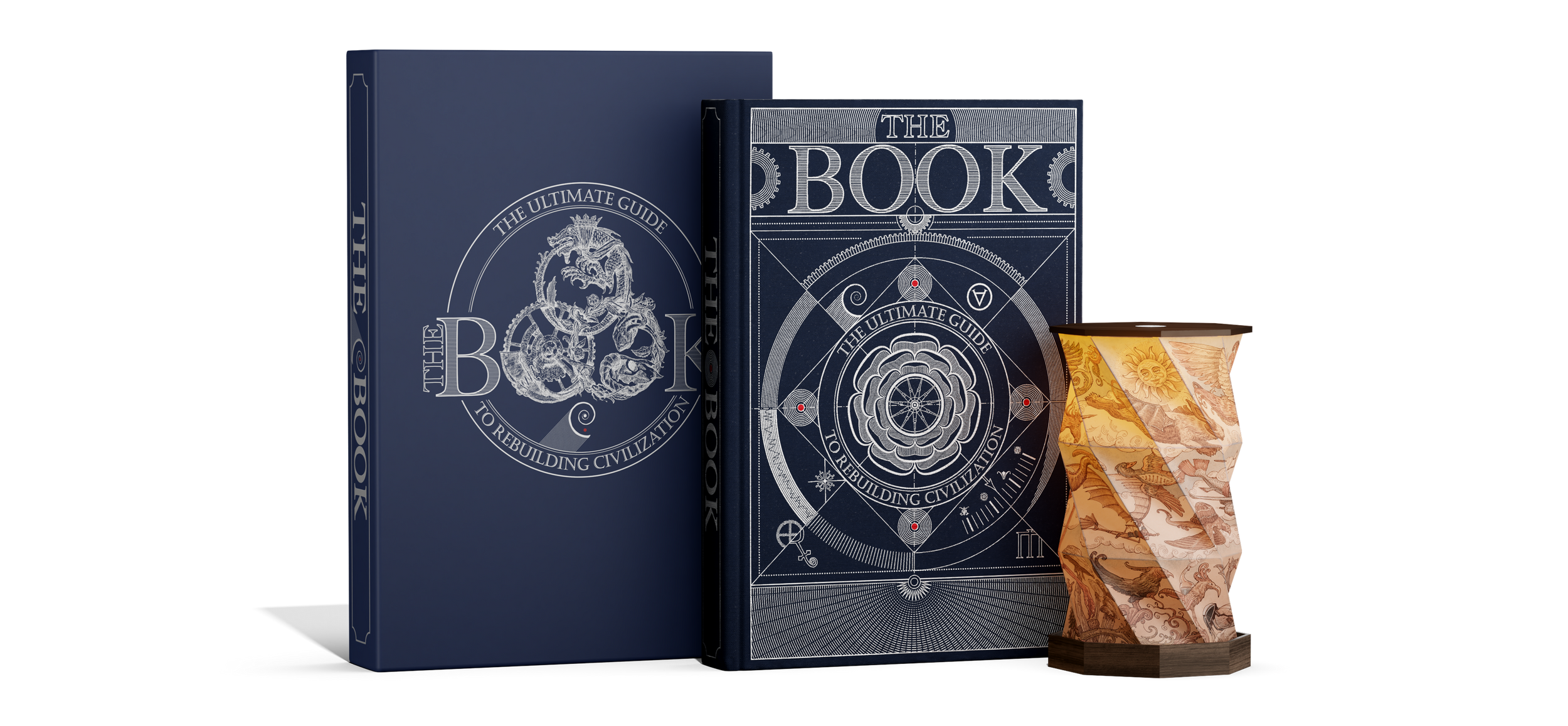 The Collector Light Set. The Book in a Gift Box & Twisted lamp